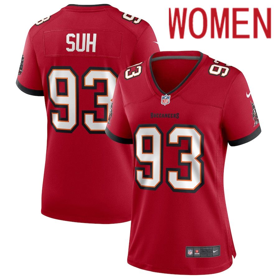 Cheap Women Tampa Bay Buccaneers 93 Ndamukong Suh Nike Red Game NFL Jersey